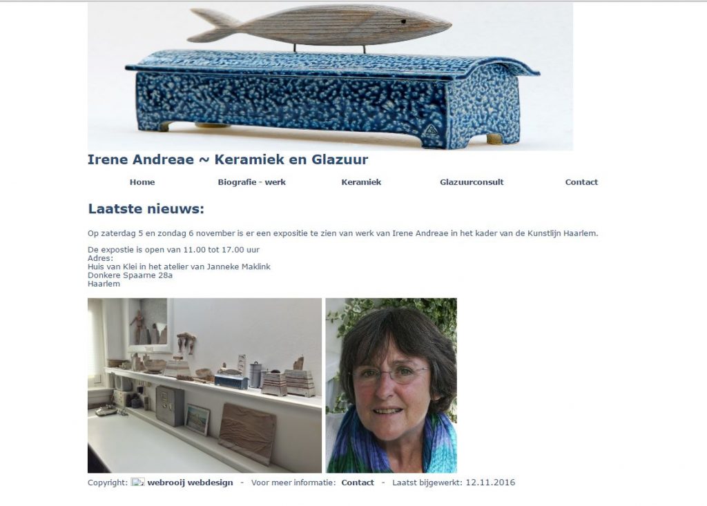 Irene Andreae - keramiste in Haarlem